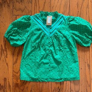 Beautiful, NWT, perfect! Sz. S, eyelet blouse